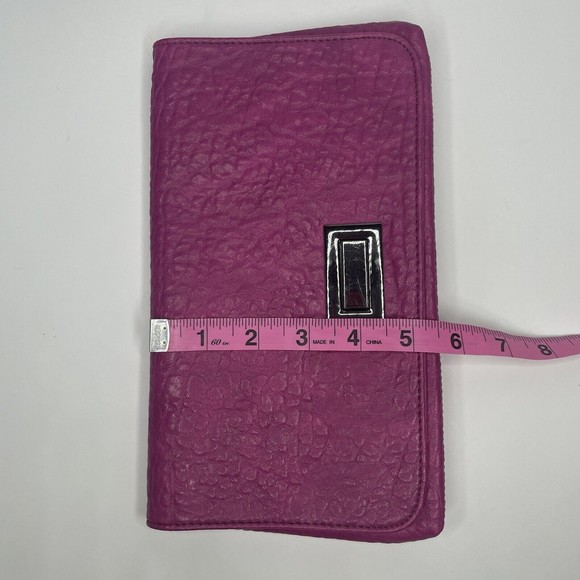 Shiraleah Clutch Pink Fuchsia Faux Leather Vegan Small Clutch - Picture 13 of 13